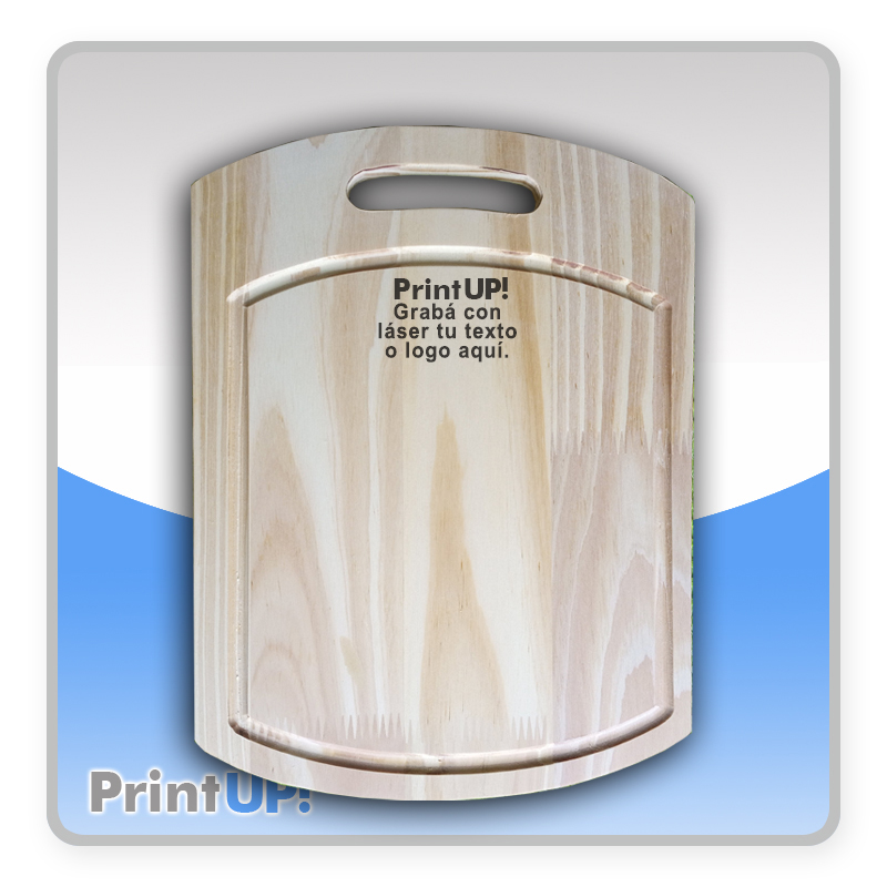 Tablas Picadas Pino Bordes Curvos 32×24 PERSONALIZADAS LÁSER