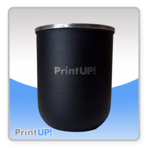 Mate de Acero Inoxidable Térmico Recto Negro Personalizado Láser (venta x Unidad)