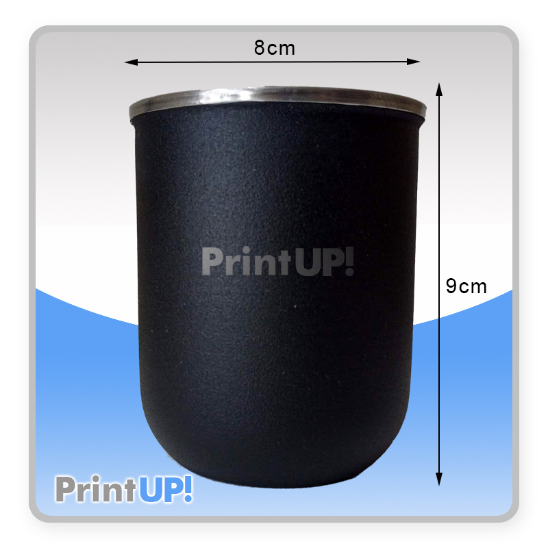 Mate de Acero Inoxidable Térmico Recto Negro Personalizado Láser (venta x Unidad) - Imagen 2